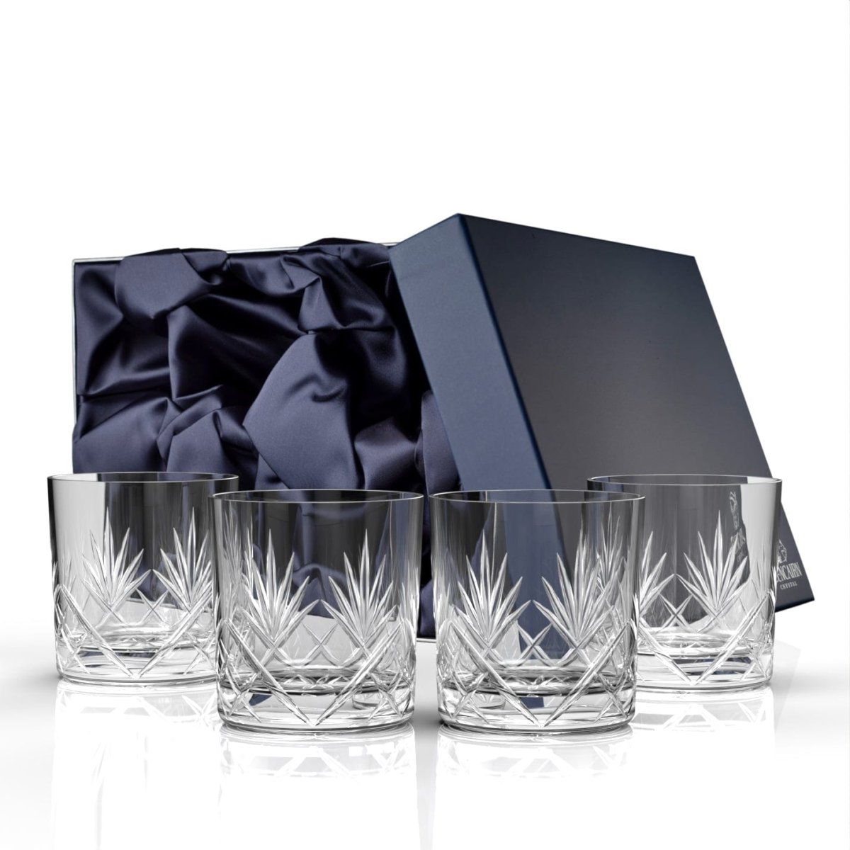 MoodCompanyNL - Whiskyglazen Skye 4 stuks - Geschenkverpakking - Loodkristal - Glencairn Crystal Scotland - 5060025555300